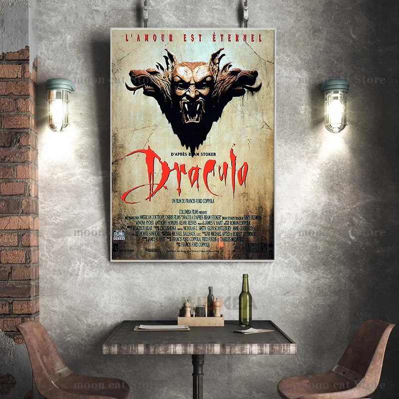 Classic Horror Vampire Movie Dracula 1992 Vintage Poster Canvas Painting Wall Art Pictures Retro Home Room Club Decor Gift