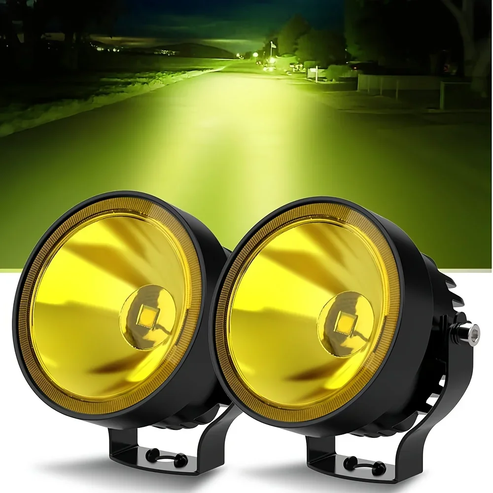 

High Output 3000LM 4inch Round Offroad White/Yellow Led Spot Lights - Illuminate Your Driving Experience with Powerful Spot Beam