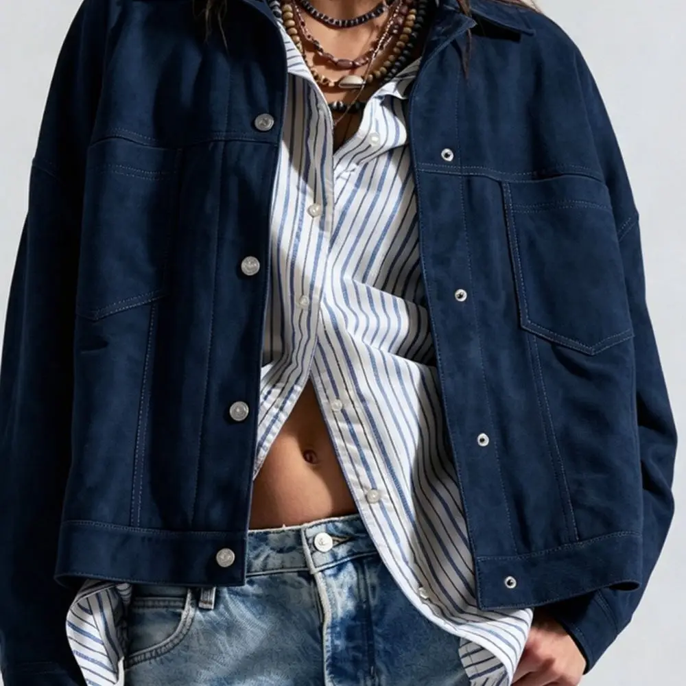 Womens Elegant Windbreaker Autumn Winter Casual Trench Coat Long Sleeve Lapel Jacket Professional Slim Fit Basic Outerwear