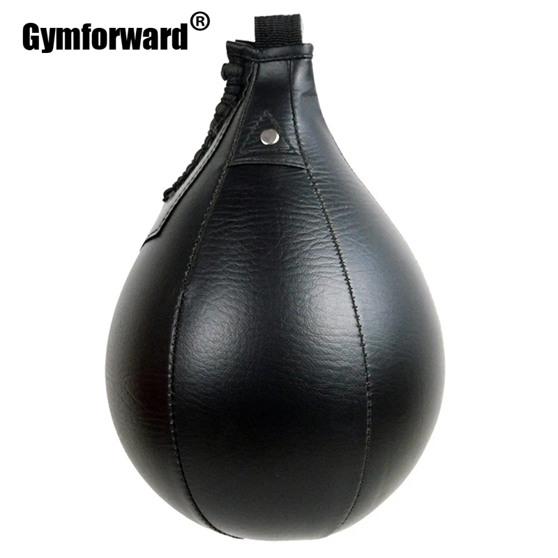 New Professional PU Boxing Speed Balls Punch Bag Pear Sports Punching Bag Fitness Workout MMA Training Equipment Tools Black Red