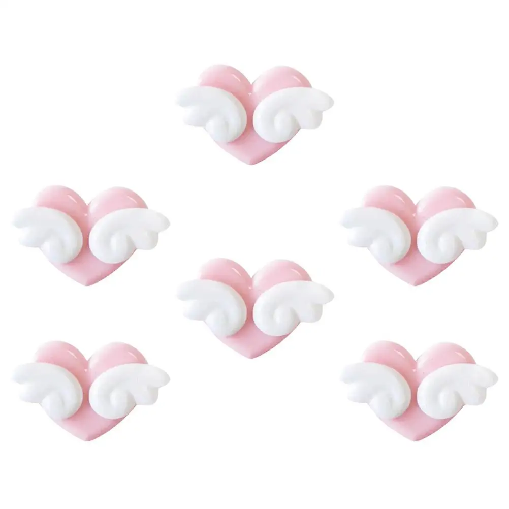 6 Pcs Heart Clips Holders Multi purpose Colorful Binder Paper Folder Office Supplies Water Resistant Plastic