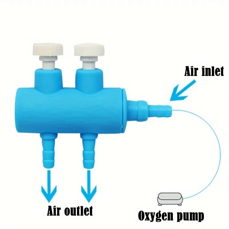 Luftstromregelventil-Set für Aquarien – Sauerstoffpumpen-Umsteller mit Schlauchverbindung für die Belüftung im Aquarium, langlebiges ABS-Material – Detail 5
