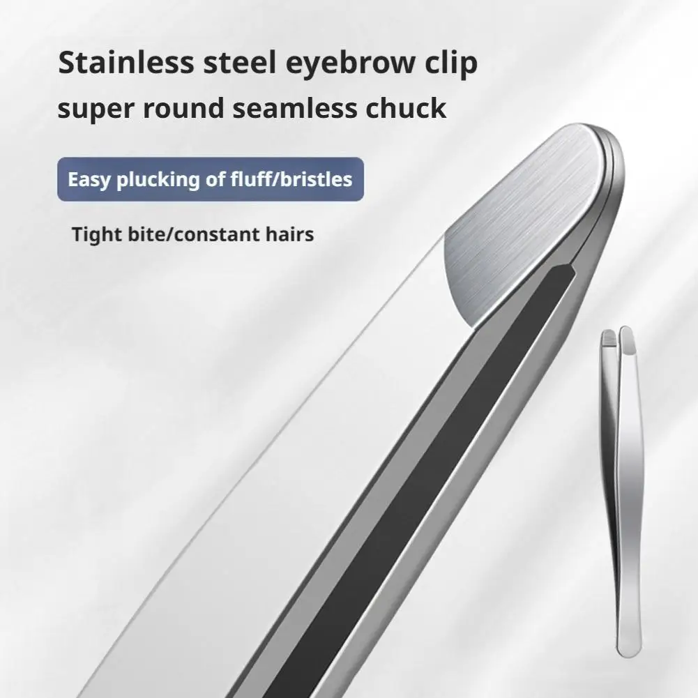 Stainless Steel Brow & Facial Hair Remover Eyebrow Tweezers with Sharp Tips - Compatible for Eyebrows, Beards Gift