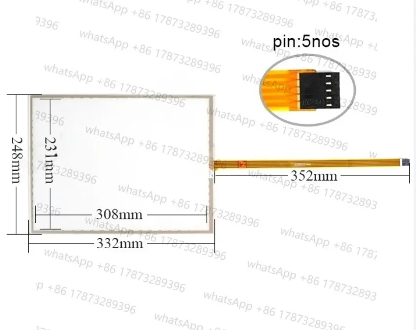 T150S-5RAL01N-0A28R0-300FH タッチ スクリーン パネル ガラス デジタイザー T150S-5RAL01N-0A28R0-300FH タッチスクリーン