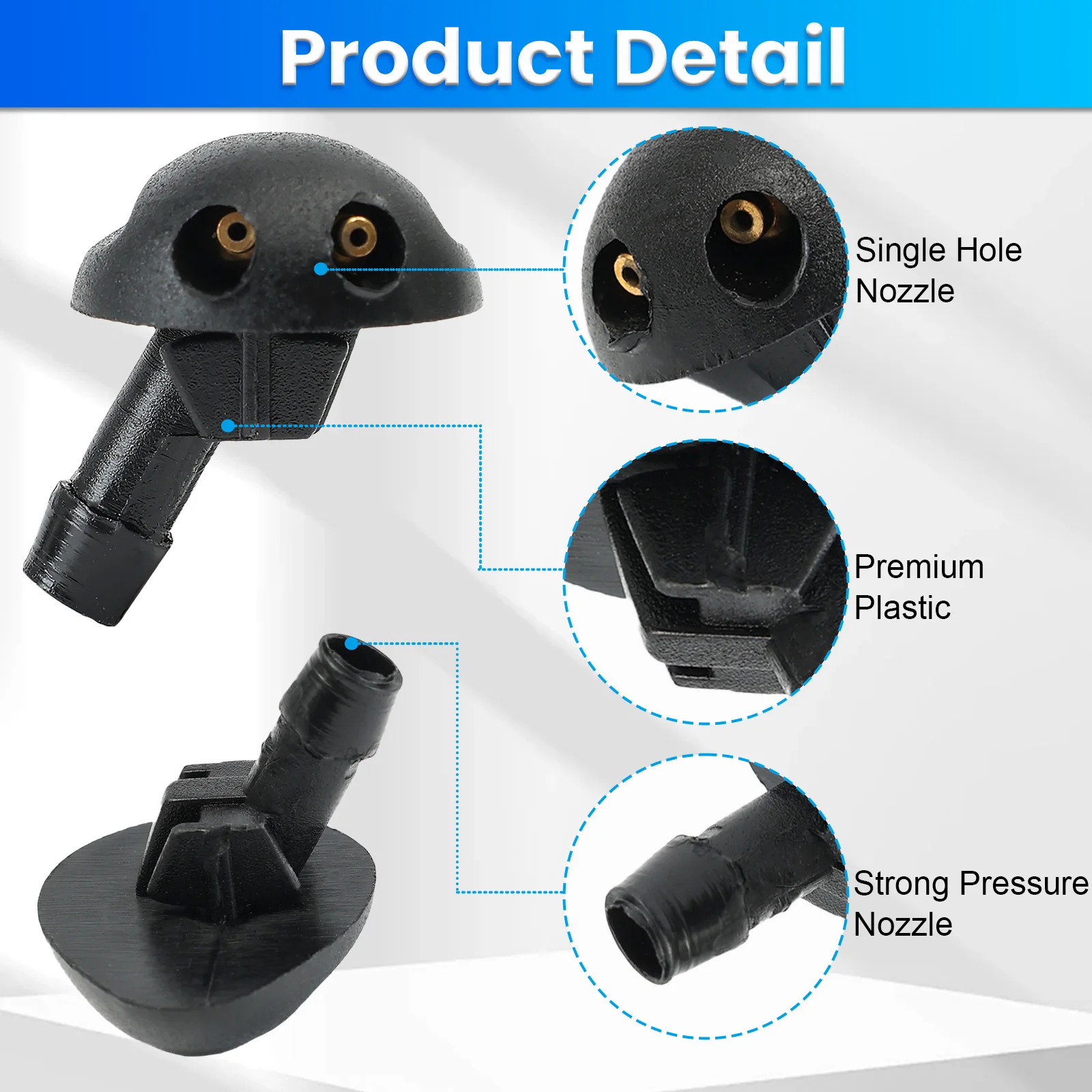 Xukey Front Windscreen Wiper Washer Nozzle Spray  For Renault Dacia Megane Scenic Logan Duster Sandero MK1 OE# 7700846456