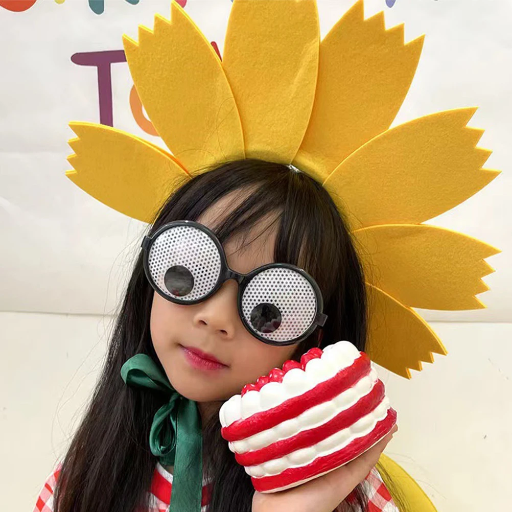 

3 pcs Sunflower Headdress Hairband Girls Accessory Cosplay Hoop Headbands Adjustable Ribbon NonWoven Fabric Photo Props