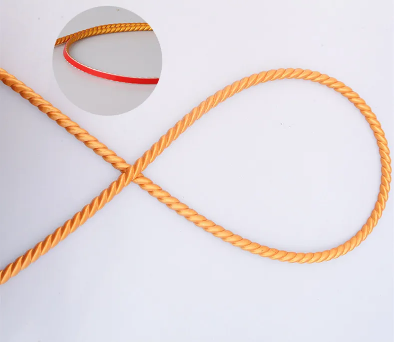 Home Decoration Wall Trim Line Self-Adhesive PVC Wall Molding Line Ceiling Baseboard Background Decor Line Frame Border Decor