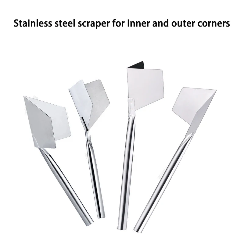 

Stainless Steel Putty Knife Inner And Outer Corner Scraper Angle Puller Putty Scraping Plastering Painting Decoration