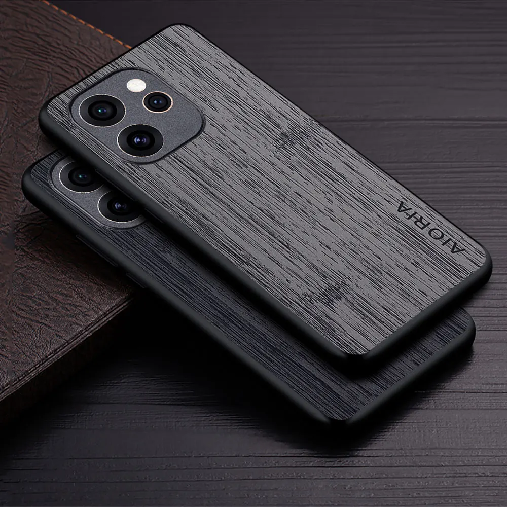 Hülle für Oppo Reno 15 13 Pro Max Reno15F Funda Bambus-Holzmuster Leder-Handyhülle Luxus-Coque für Reno 15 Pro Max Case