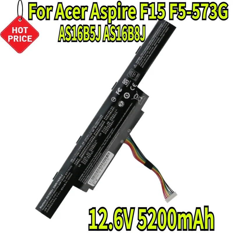 

12.6V 5200mAh New AS16B5J AS16B8J Laptop Battery For Acer Aspire F15 F5-573G E15 E5-575G-51VI/53VG