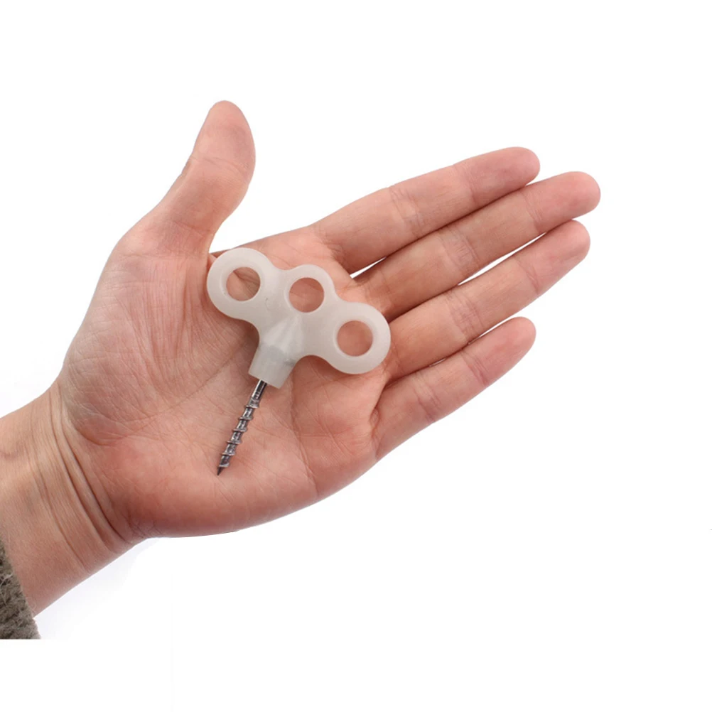 

5 Pcs Screws Three-eye Camping Deck Nails Outdoor Three-eyed Tent Pegs