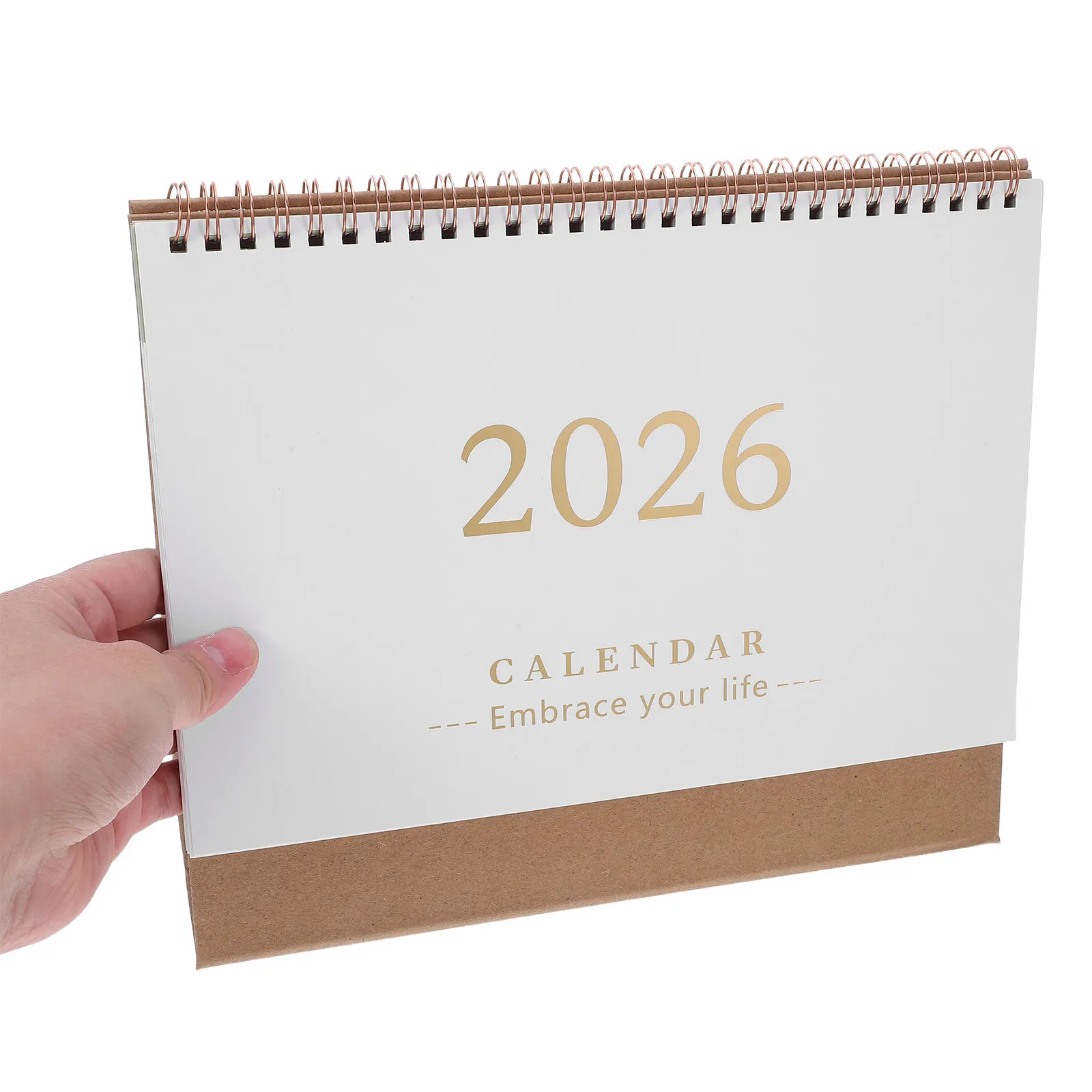 

Настольный календарь-планировщик на 2026 год с пружинным переплетом, ежедневный органайзер для задач, для офиса и школы, минималистичный, белый