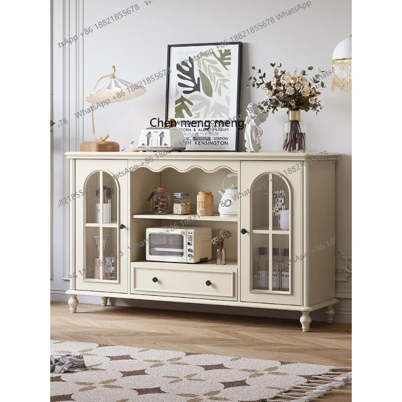 

X Solid wood dining side storage cabinet kitchen storage white storage pantry cabinet