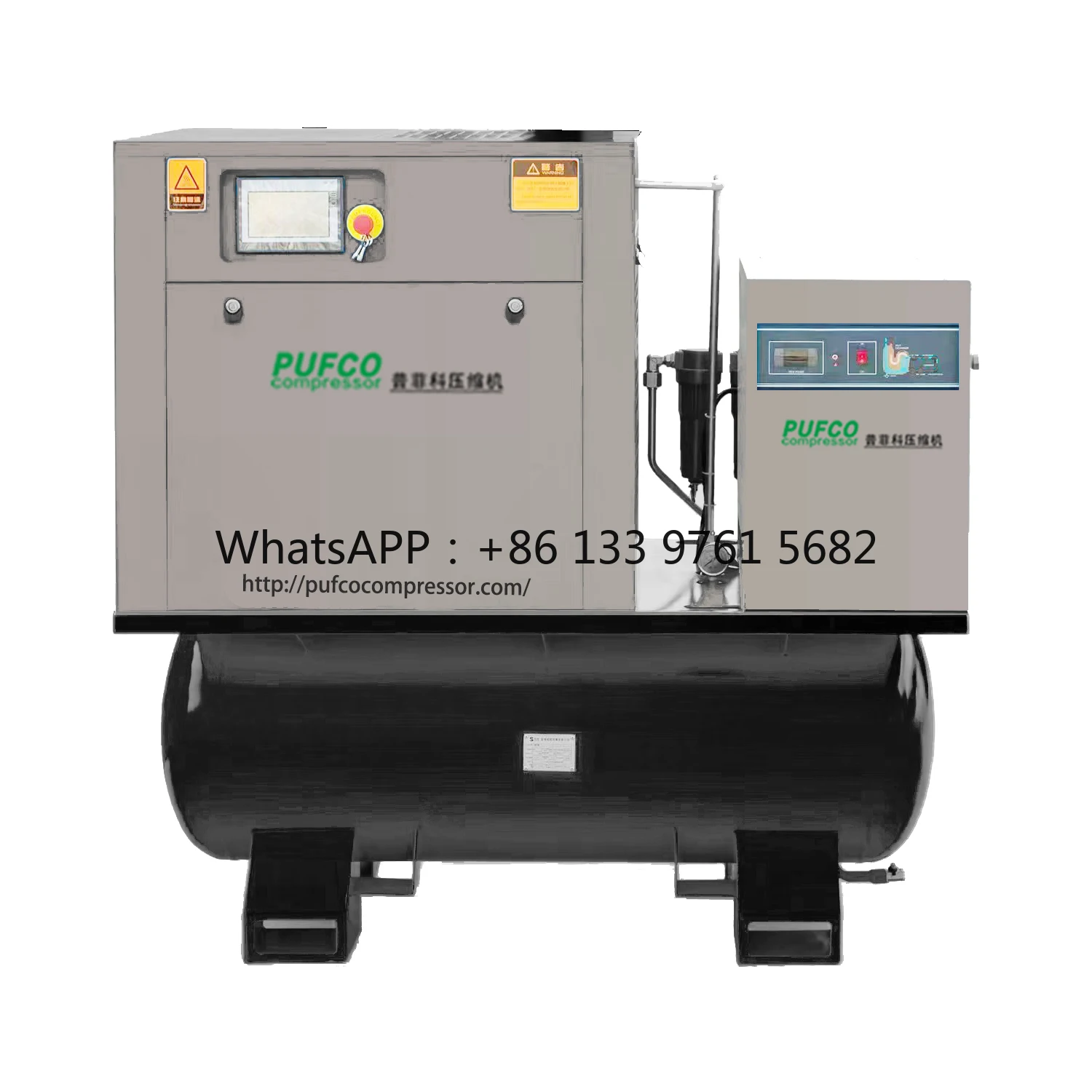 

Маленький 3 в 1 «все в одном», 7,5 кВт, 10 л.с., 16 бар, инверторный воздушный компрессор, винтовой воздушный компрессор с сушилкой для лазерной резки