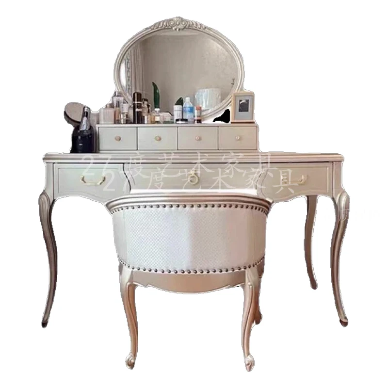 Natural Hidden Vanity Table Dest Decor Gold Chair Wood Mirror Dressing Table Small Cheap Corner Makeup Tafel Furniture For Home