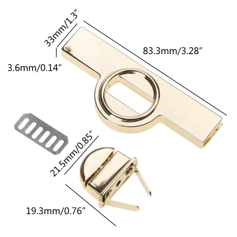 Chiusura in metallo Turn Lock Twist Lock per borsa a tracolla artigianale borsa fai da te Hardw