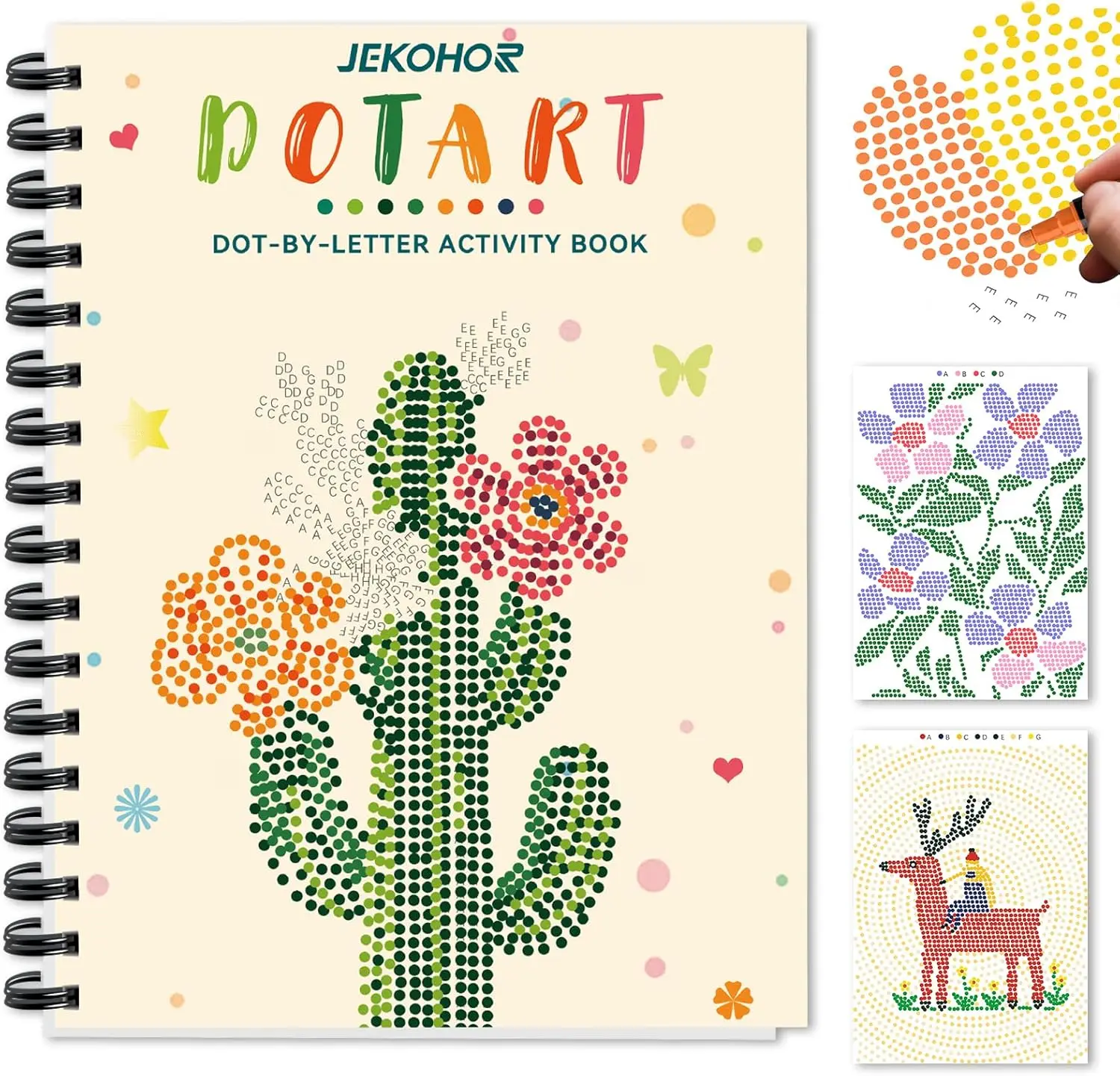 

Dot Art Coloring Book for Adults: 30 Relaxing Patterns, Stress Relief Activity, No Markers Included