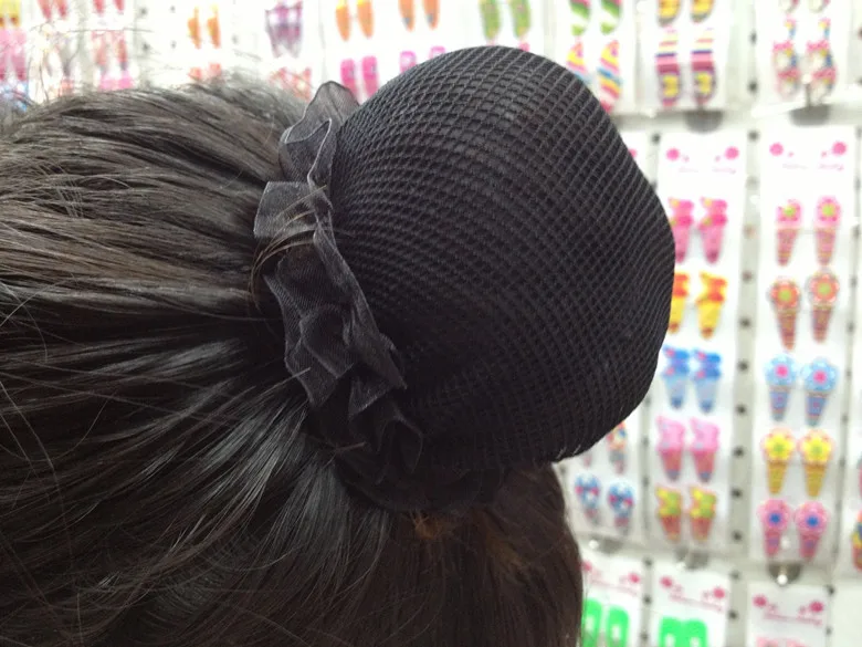 Beautiful Bun Cover Snood Women Hair Net Ballet Dance Skating Crochet Fanchon Rhinestone Styling Headwear Accessories