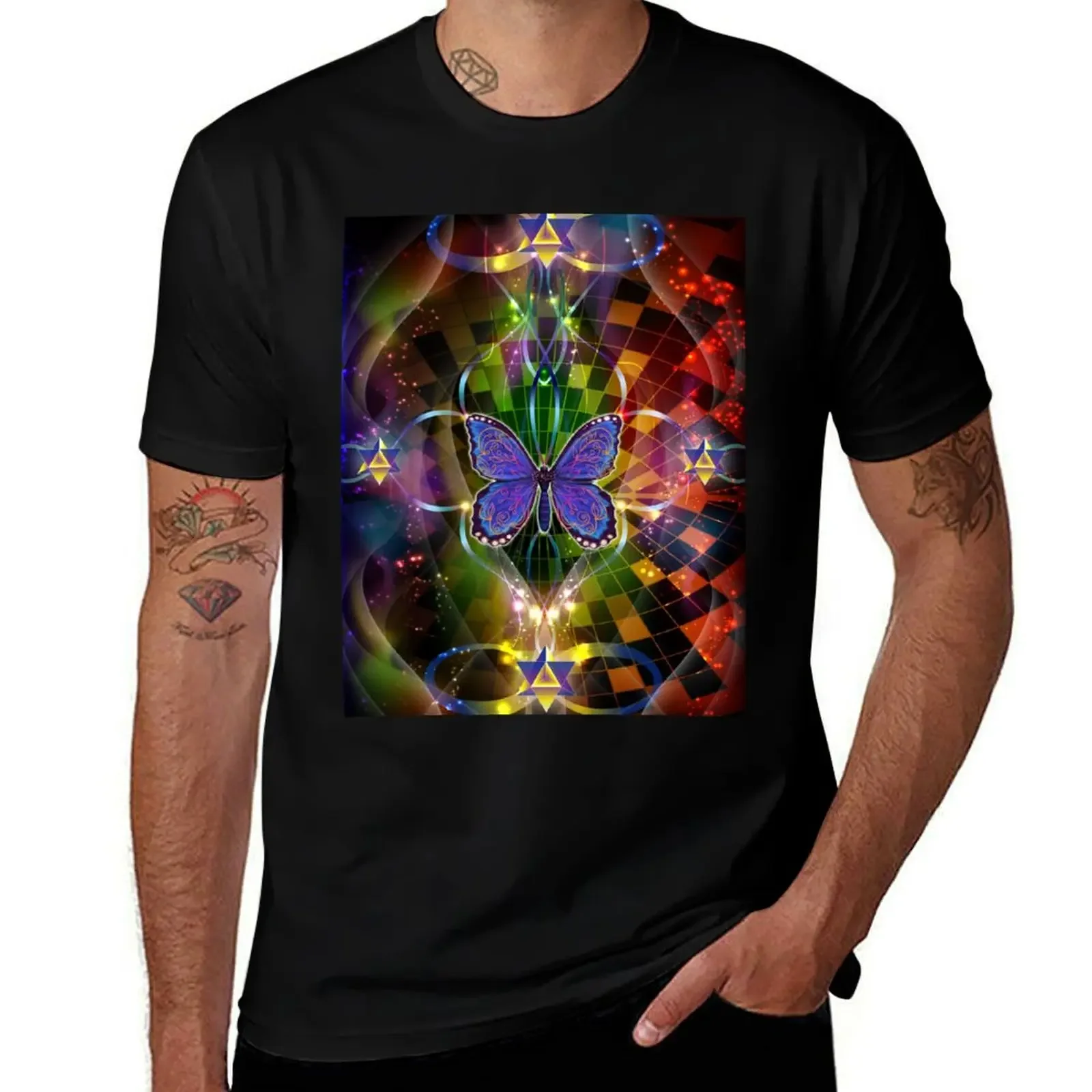 Multidimensional Transformation - Sacred Geometry T-Shirt man t shirt cheap stuff Men's t shirts