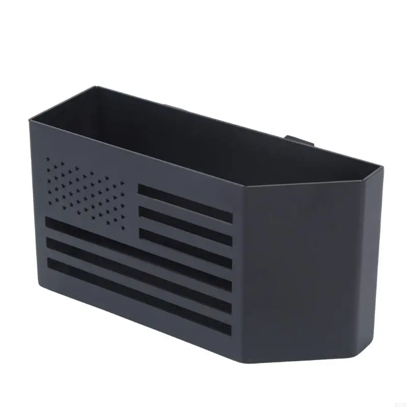 M76E-Konsolenbereich-Aufbewahrungsbox, Tablett aus Karbonstahl mit schwarzem Finish für Telefone, Karten und kleine – Detail 10