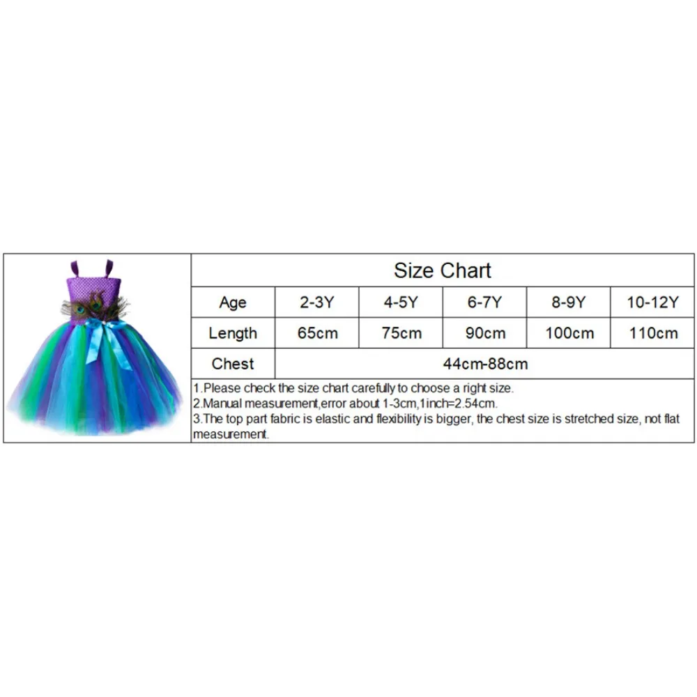 2024 New Peacock Princess Dress Children\'s Mesh Puff Dress Dress Girls Dance Performance Costumes and Hairbands