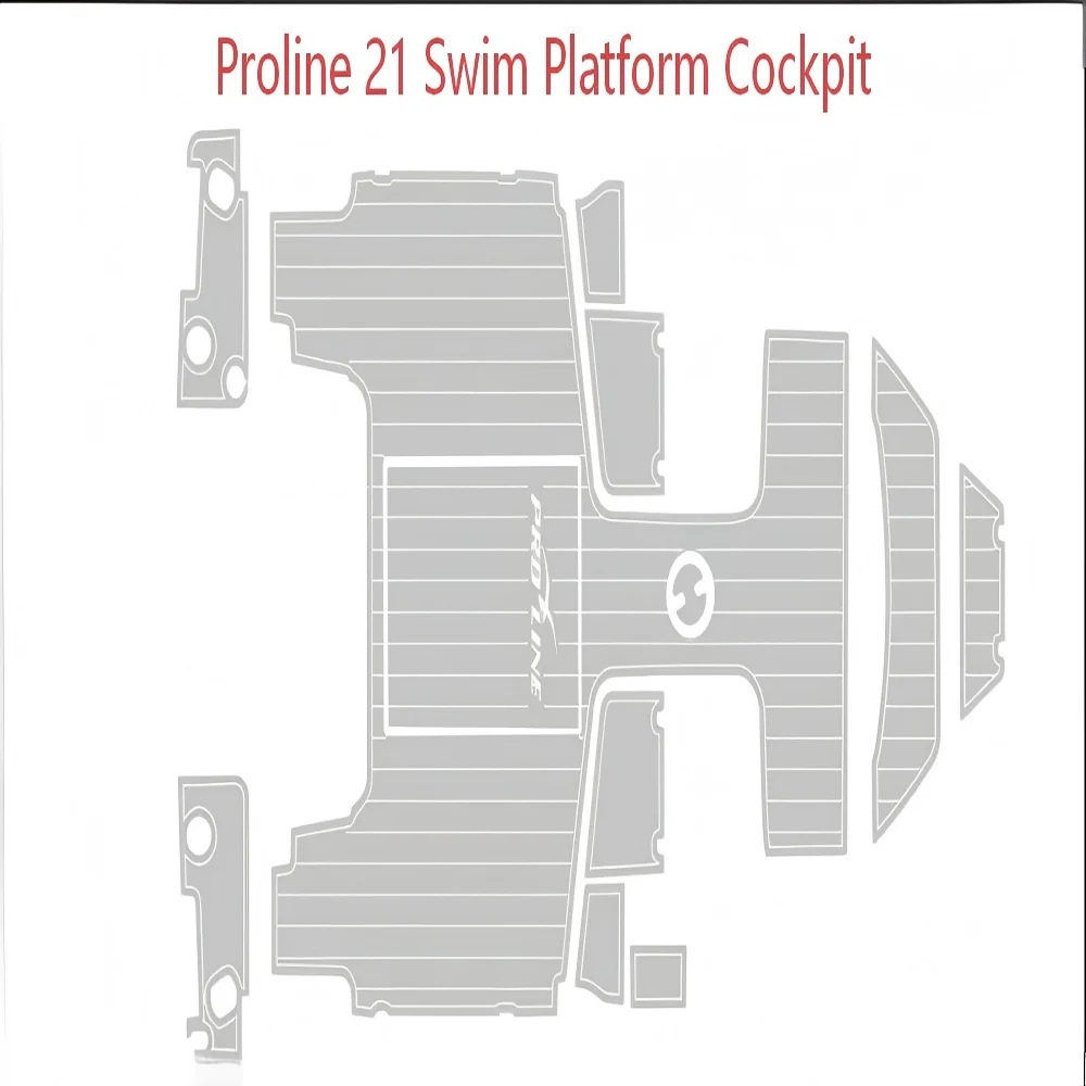 

Proline 21 Swim Platform Cockpit Pad Boat EVA Foam Faux Teak Deck Floor Mat Seadek Gatorstep Style Self Adhesive