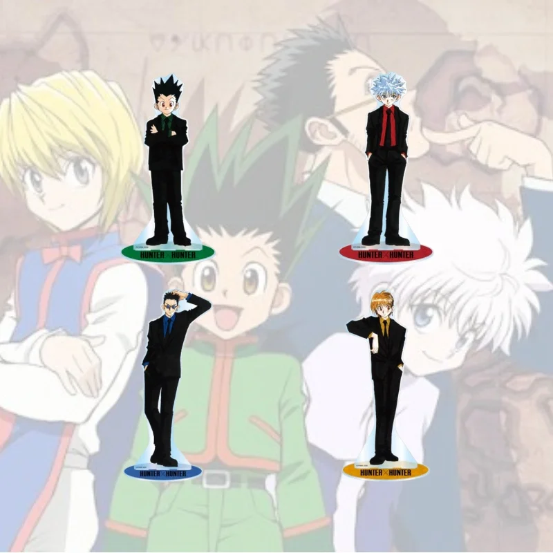 Акриловая подставка-брелок HUNTER×HUNTER с персонажами аниме: Леорио, Гон, Килуа, Курапика. Оригинальная художественная версия. Аксессуары для коллекционирования, подарки, 15 см