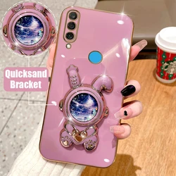 Quicksand Plating Phone Holder Case For Huawei P smart Plus Y7 Y9 Prime 2019 Psmart Z Honor 20 10 Lite Pro 8X 10i 9X X8 Cover