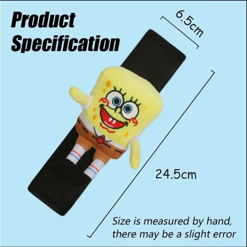 SpongeBob Car Shoulder Pad Cover Patrick Cartoon Interior Decoration Safety Belt Cover Shoulder Bag Strap Breathable Protection