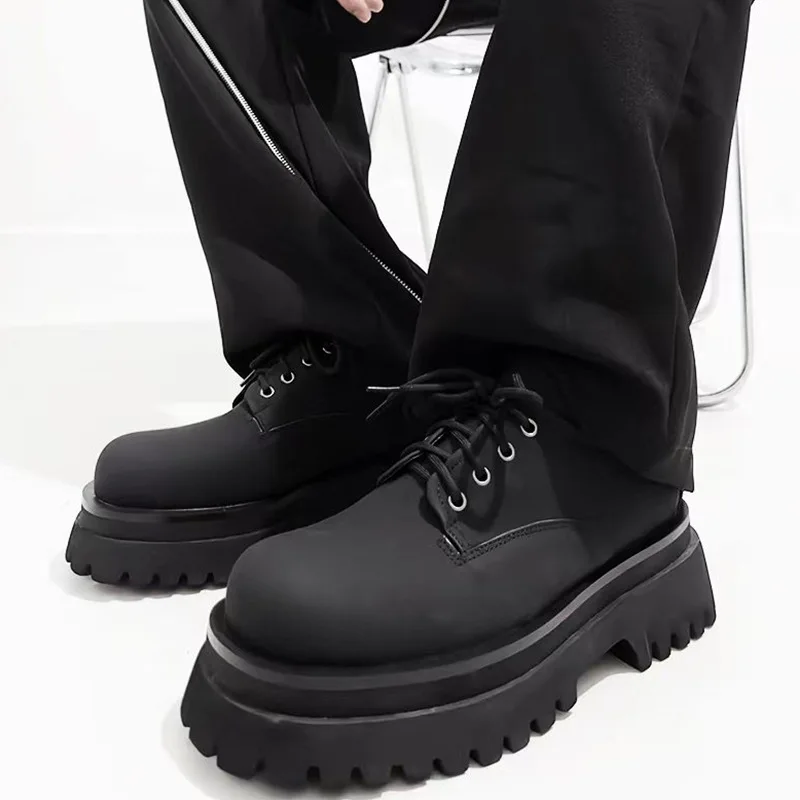 

Thick bottom men work shoes leisure derby shoes
