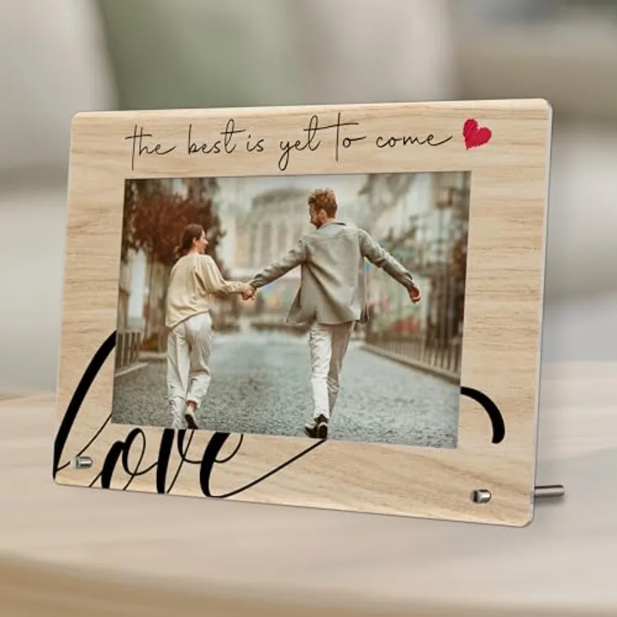 

Pcture Frame, Clear Acrylic Photo Frame, 4X6 In Photo Frame Wedding Gifts, Engagement Gift For Couples, Remembrance Gfts -Q07