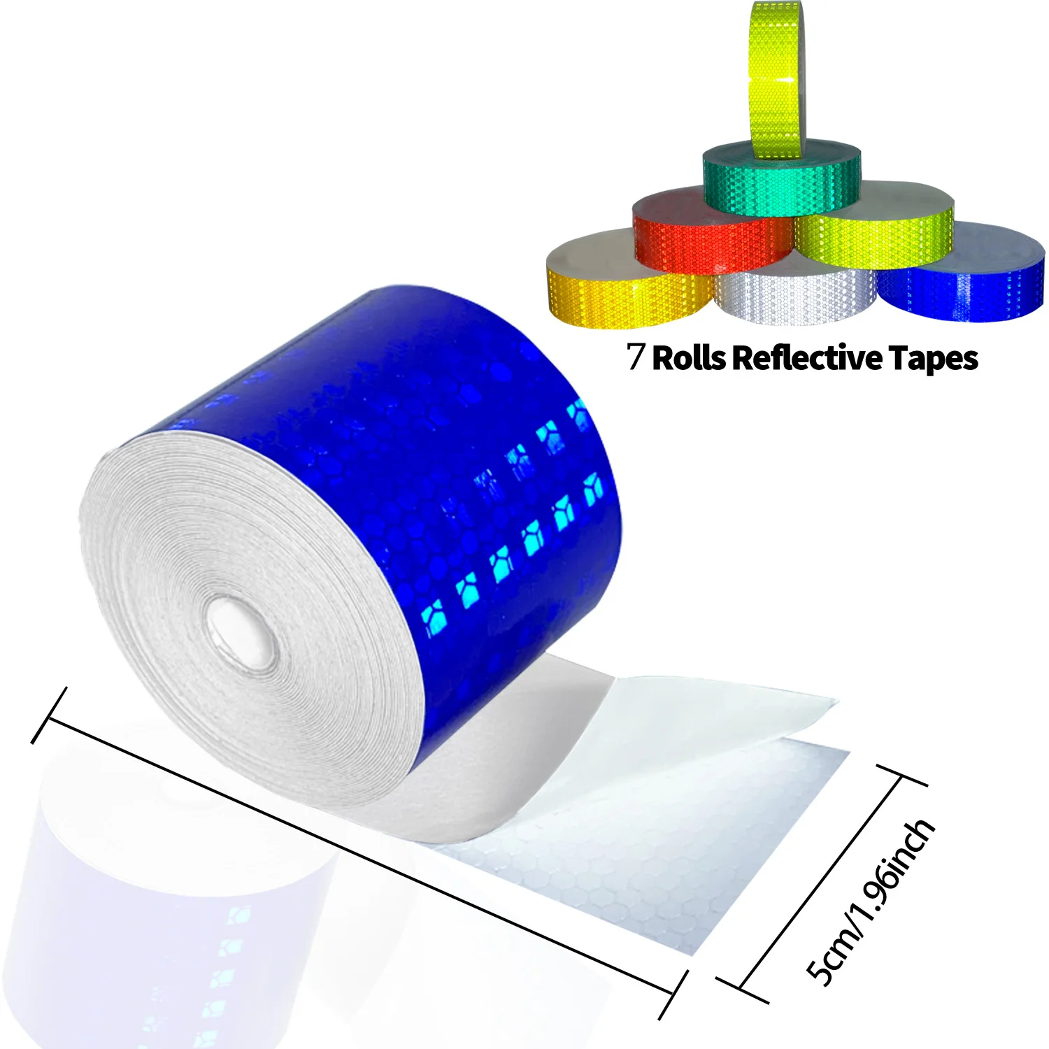 7 Colors Reflective Strip 5cm Reflective Car Sticker Tape Car Truck Trailer Safety Accessories