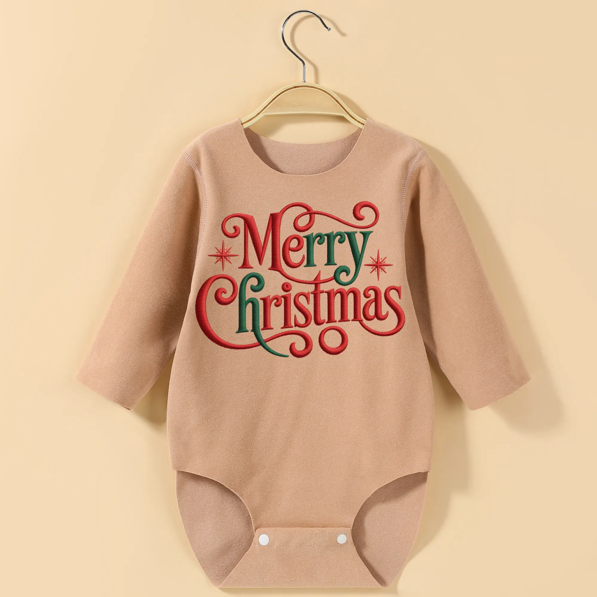 

My First Christmas Star Baby Long Sleeves Bodysuit Exquisite Print Onesie for Height 60-90CM Baby Cloths Comfortable Jumpsuit