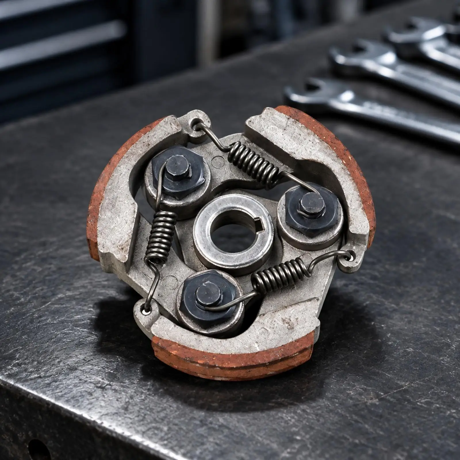 Iron Centrifugal Clutch for Lawn Mower 411 Grooved Outer Profile Three Shoe Design for Small Engine Repair Restoration