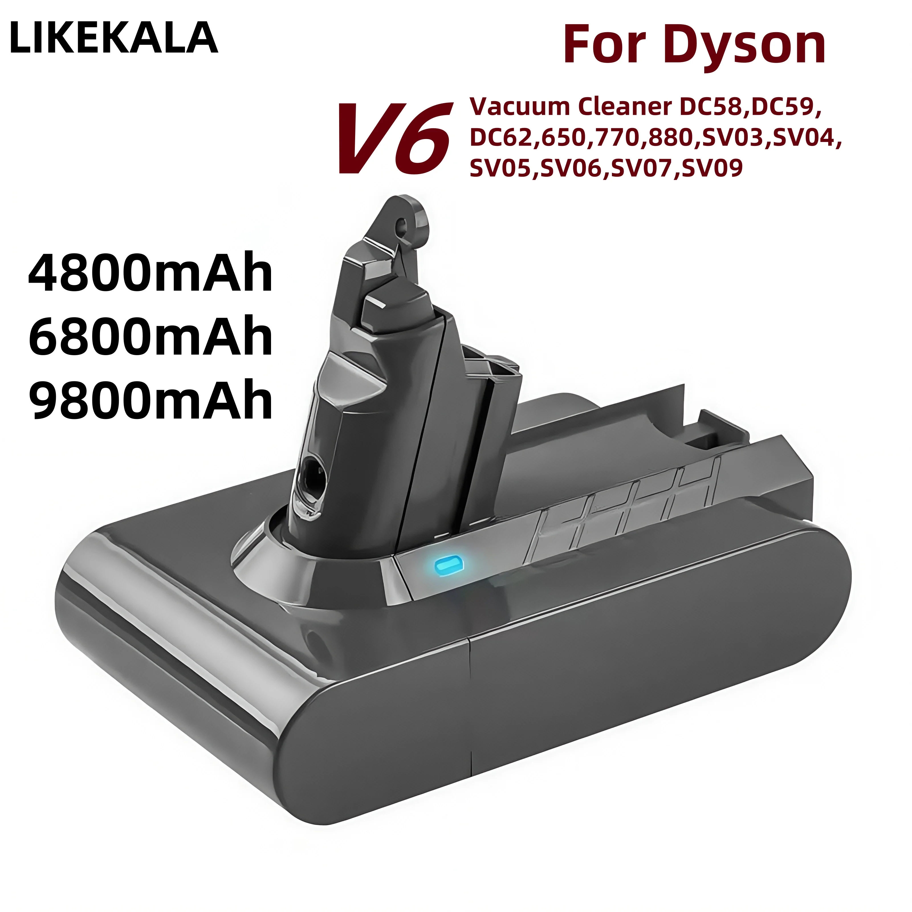 ModmodelPara Dyson V6 batería serie DC62 SV11 SV10 aspiradora de mano batería de repuesto batería de repuesto para D