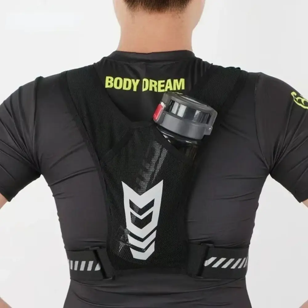 

Lightweight Reflective Running Backpack Zipper Pocket Adjustable Strap Sports Running Vest Breathable Workout