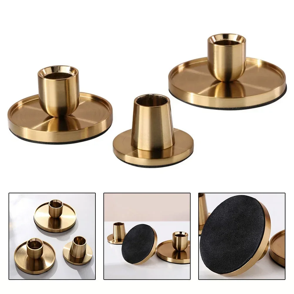 1pcs Candle Holder Desktop Candlestick Adornment Metal Candlestick Taper Candle Holder With Handle Home Wedding Decorations