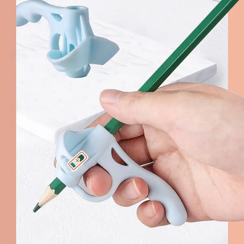 Ручки для карандашей для студентов, 4X ручки с пятью пальцами, ручки для письма для начинающих, инструмент для обучения письму, захват для коррекции осанки