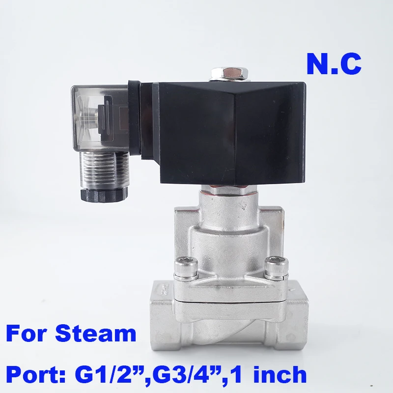 GOGO GSPZ 25bar SS304 High Temperature 2 Way Steam Solenoid Valve 3/8 G1/2"