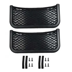 2Pcs Car Storage Net Elastic Net Car Caravan Bus Rear Storage Cargo Luggage Nylon Elastic Net Holder Seat Back Mesh Belt Large