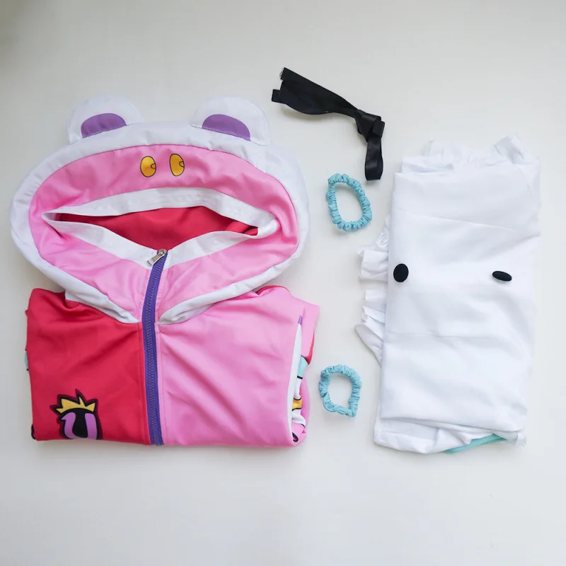 Anime Film RED Daughter of Shanks Uta Cosplay Costume with Earphone Women Daily Pink Coat Dress Halloween Carnival Party Outfit view 3