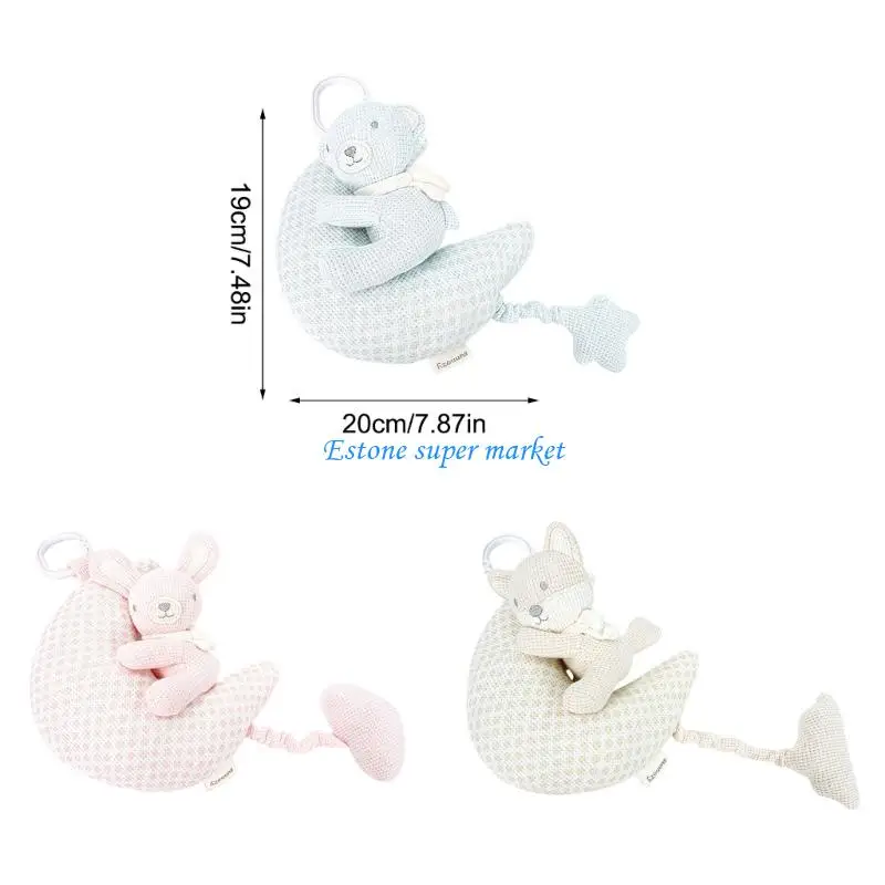 090B Leichtes Baby-Entwicklungsspielzeug, Hörstimulation, Hängeglocke, Baumwolle, Waffel-Design, Mobile