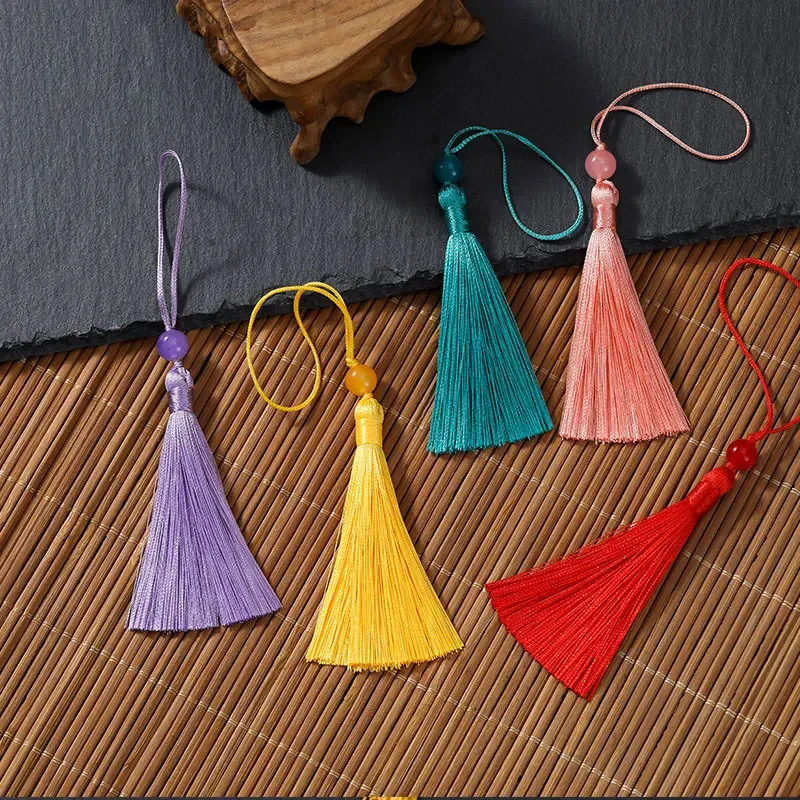 10/20Pcs 7cm Tassels Handmade Soft Craft Tassels Mini Beaded Tassels for Bookmarks Pendant Jewelry Making DIY Projects