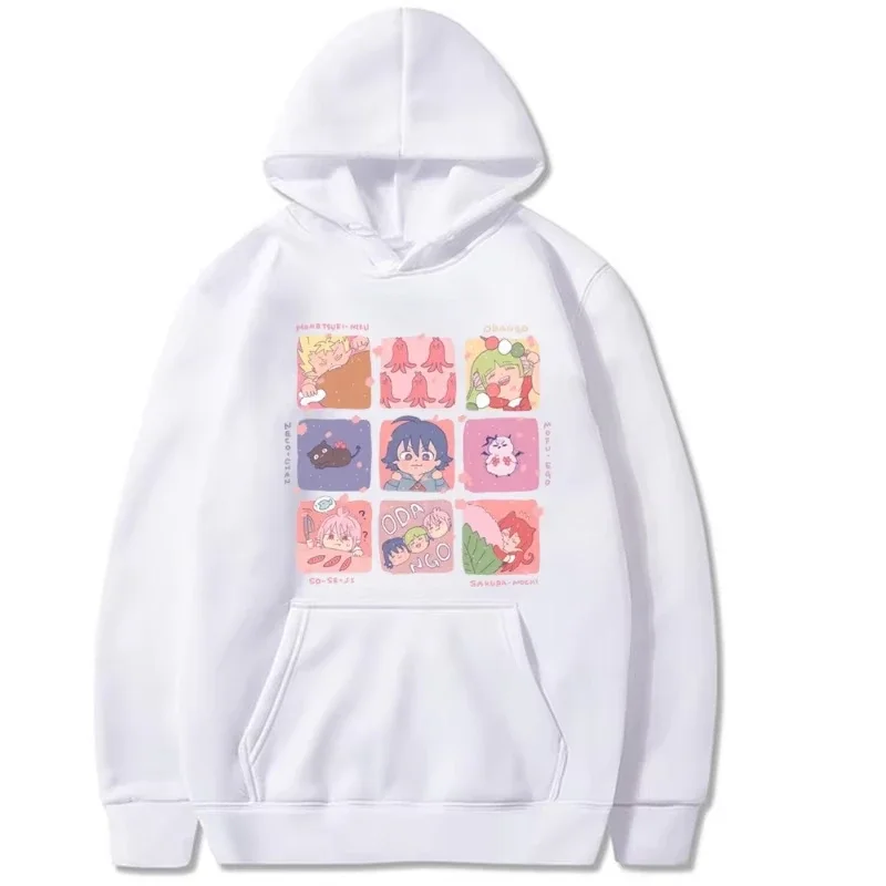 2025 Mairimashita Iruma Kun الرسوم المتحركة اليابانية الجديدة 2D هوديس الرجال بلوزات طويلة الأكمام النساء Harajuku البلوفرات سوداديراس