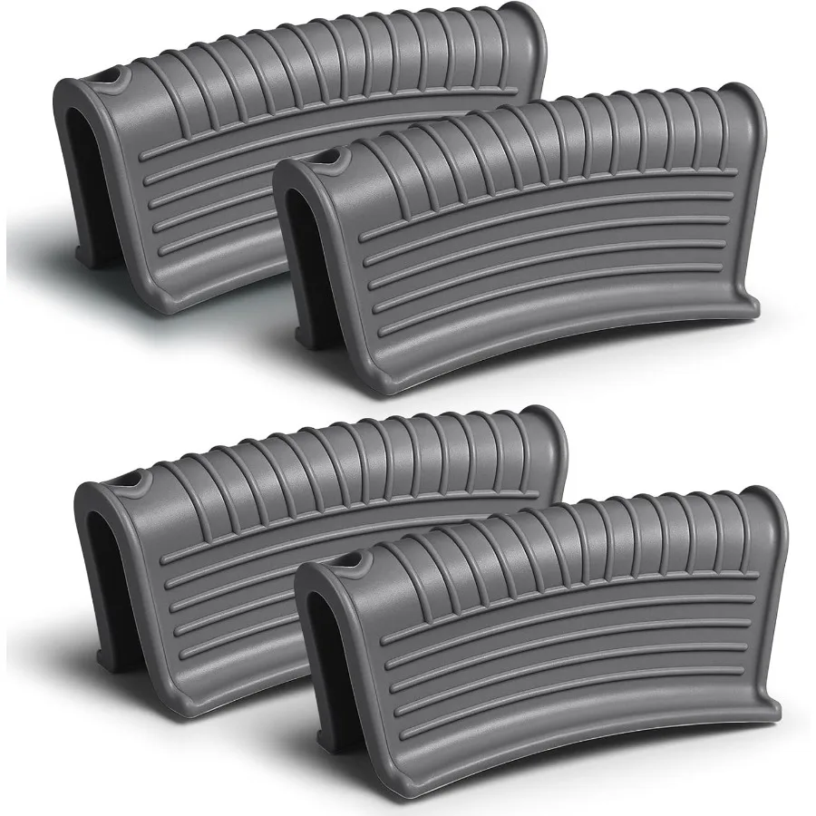 

4 Pcs Silicone Assist Hot Pan Handle Holder Pot Handle Covers for Cast Iron illets Holder Sleeve Nonslip Heat Resistant Pan Cov