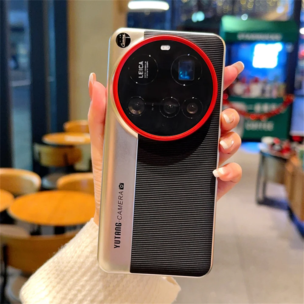 ل Xiaomi Mi 15 Ultra Mi 14Ultra حافظة موضة صلبة PC + PU عدسة الكاميرا الغطاء الخلفي الواقي ل Mi 15 13 Ultra غلاف الهاتف