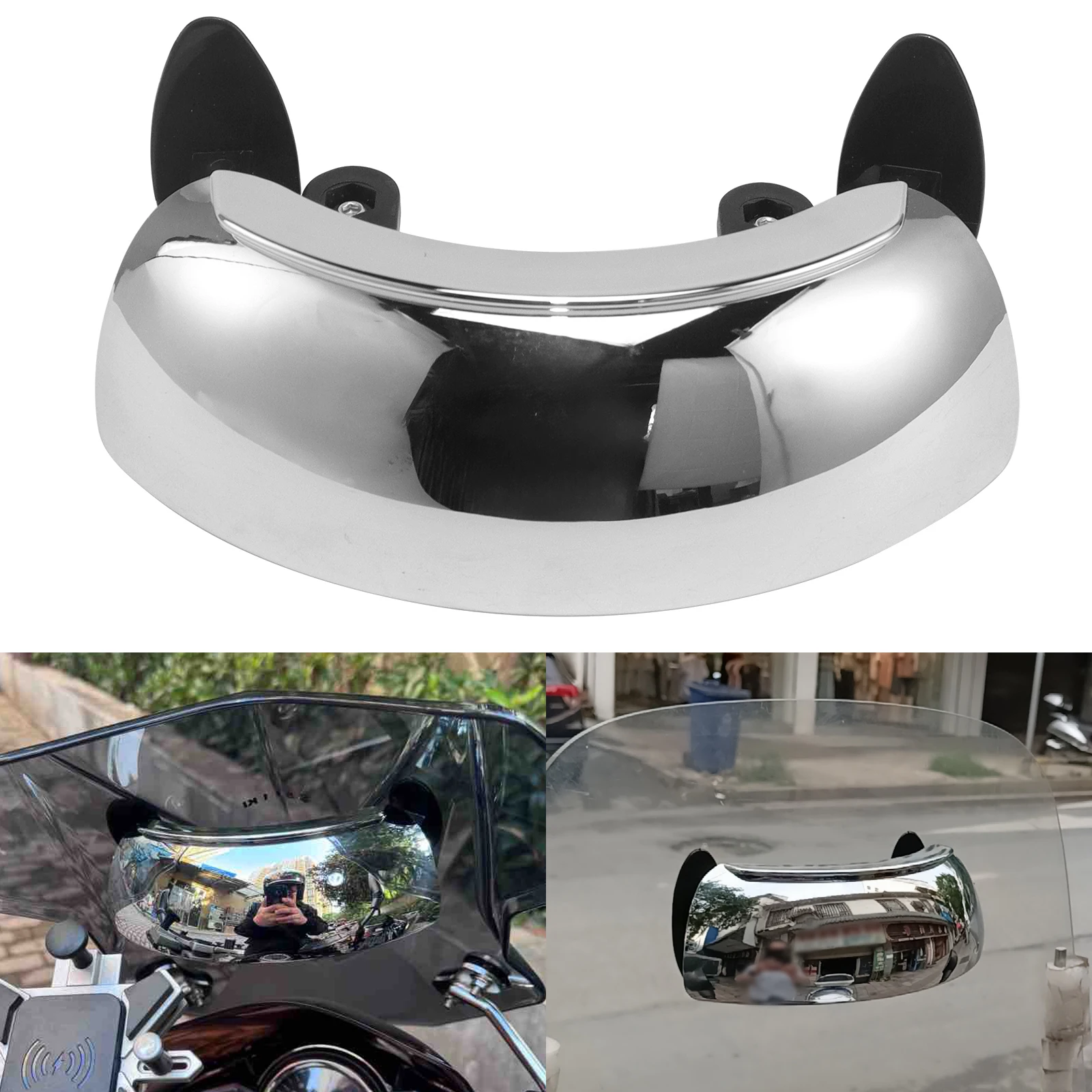 

180° NO Blind Spot Mirror Motorcycle Windshield Wide Angle Rearview Mirror Clear Parabolic HD Convex Mirror Motorbike Part Tools