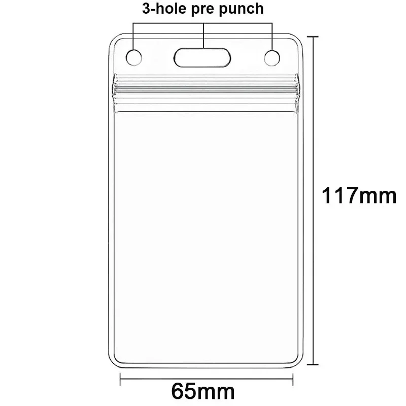 1/20 Stuks Waterdichte Transparante Kaarthouder Plastic Beschermhoes Business Bus Bank Creditcard Protector Id Card Badge Houder