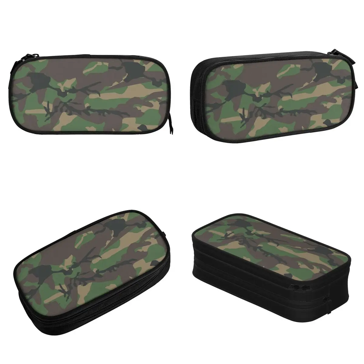 Jungle Camouflage Pencil Case New Army Military Camo Pen Box Pencil Bags Student Large Storage Office Cosmetic Pencilcases