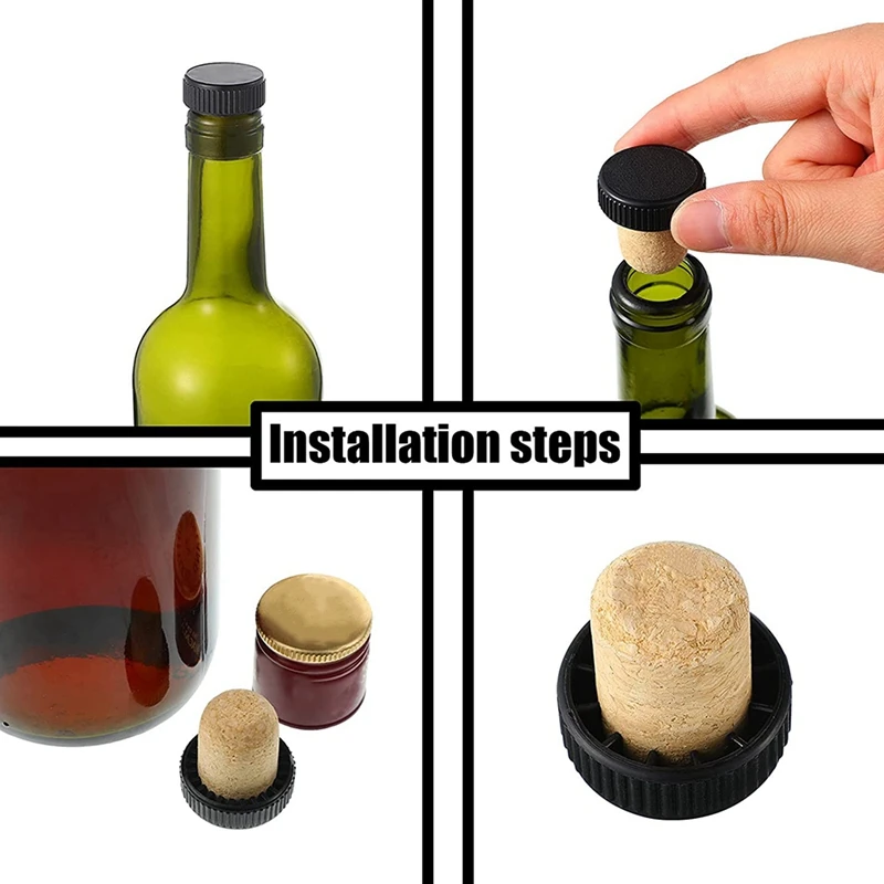 24 Pieces Cork Plugs Cork Stoppers Tasting Corks T-Shape Wine Corks With Top Wooden Wine Bottle Stopper Bottle Plugs